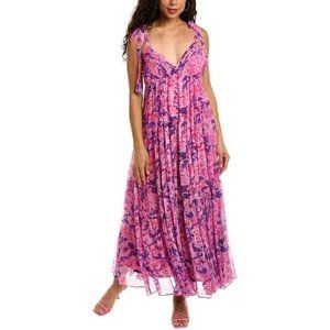 ROCOCO SAND CHIFFON MAXI DRESS Size 4